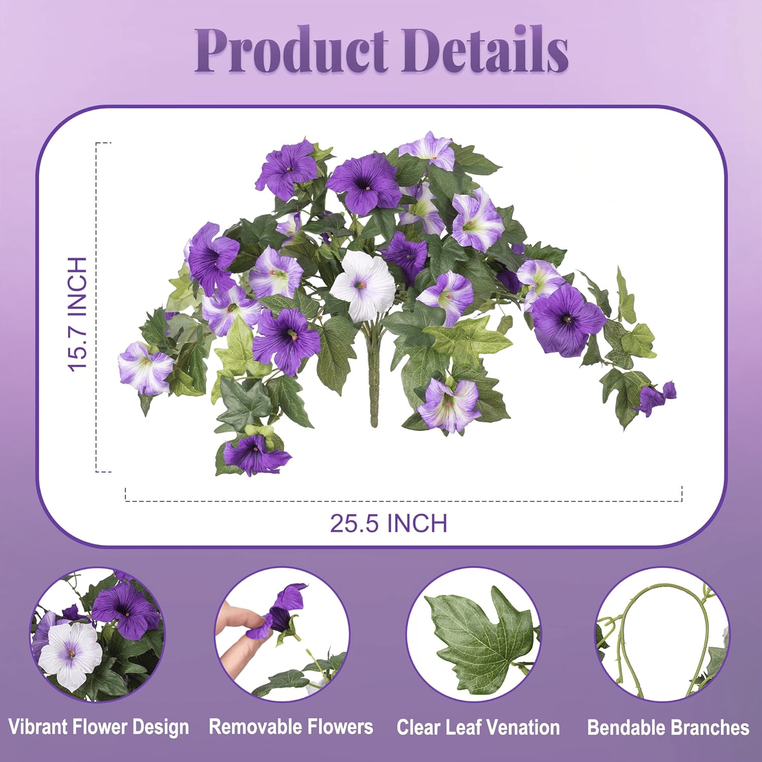 🔥Last Day 50% OFF🔥Spring Faux Petunias Silk Flower UV Resistant No Fade Floral