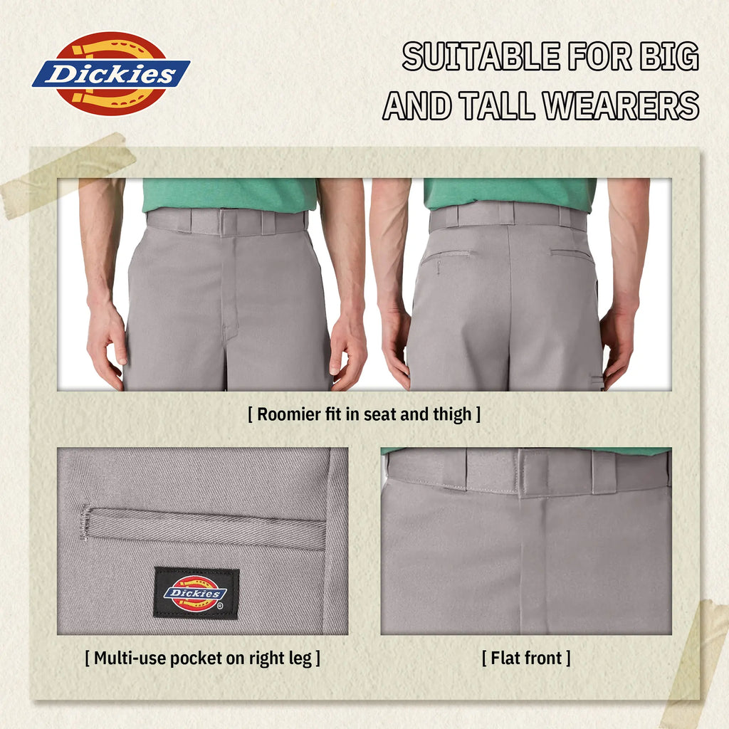 Dickies Men's Loose Fit Flat Front Work Shorts - 13"
