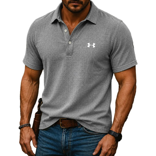 Bestseller! Men's Classic Breathable Textured Polo Short-Sleeve