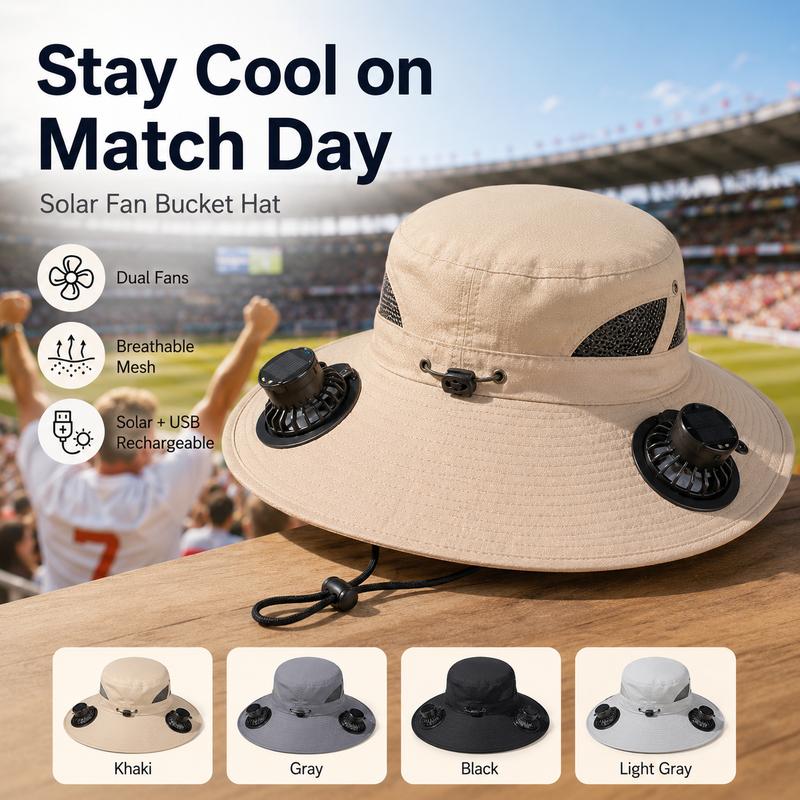 🧢 LIMITED-TIME 50% OFF! ✨ Solar Fan Sun Hat – UPF 50+, Dual Power, Ultralight ☀️